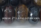 CTE2107 12*18mm faceted rondelle AB-color mixed tiger eye beads