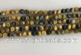 CTE2120 15.5 inches 6mm round golden & blue tiger eye beads