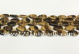 CTE2130 15.5 inches 13*18mm flat teardrop yellow tiger eye beads