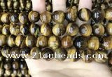 CTE2151 15.5 inches 14mm round yellow tiger eye beads wholesale