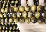 CTE2153 15.5 inches 18mm round yellow tiger eye beads wholesale