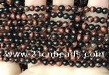 CTE2180 15.5 inches 4mm round red tiger eye gemstone beads