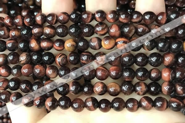 CTE2181 15.5 inches 6mm round red tiger eye gemstone beads