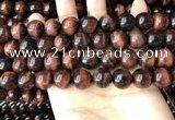 CTE2185 15.5 inches 14mm round red tiger eye gemstone beads