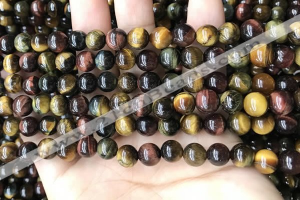 CTE2191 15.5 inches 6mm round mixed tiger eye beads wholesale