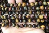 CTE2192 15.5 inches 8mm round mixed tiger eye beads wholesale