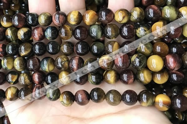 CTE2192 15.5 inches 8mm round mixed tiger eye beads wholesale