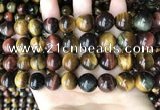 CTE2196 15.5 inches 16mm round mixed tiger eye beads wholesale