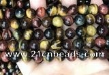 CTE2204 15.5 inches 12mm round mixed tiger eye gemstone beads