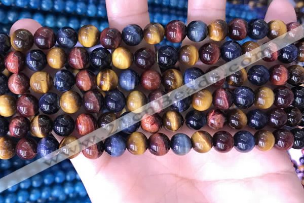 CTE2210 15.5 inches 6mm round colorful tiger eye beads wholesale