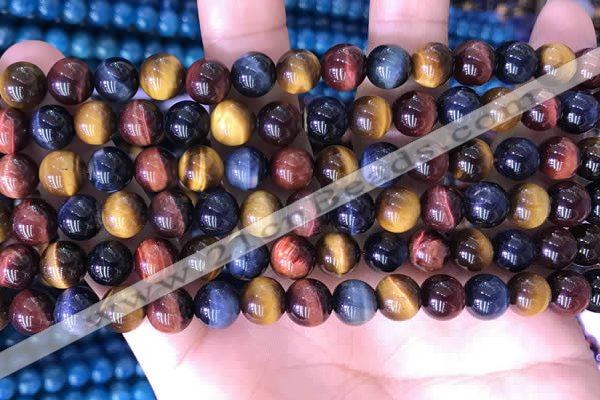 CTE2211 15.5 inches 8mm round colorful tiger eye beads wholesale