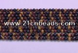 CTE2218 15.5 inches 4mm round colorful tiger eye gemstone beads