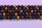 CTE2221 15.5 inches 10mm round colorful tiger eye gemstone beads