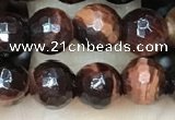 CTE2237 15.5 inches 6mm faceted round red tiger eye beads