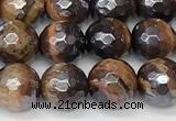 CTE2271 15 inches 8mm faceted round AB-color yellow tiger eye beads