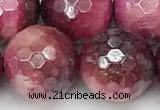 CTE2292 15 inches 12mm faceted round AB-color red tiger eye beads