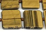 CTE2301 15 inches 22mm – 23mm square yellow tiger eye beads