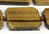 CTE2306 15 inches 22*30mm – 23*32mm rectangle yellow tiger eye beads