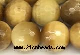 CTE2317 15 inches 10mm faceted round golden tiger eye beads