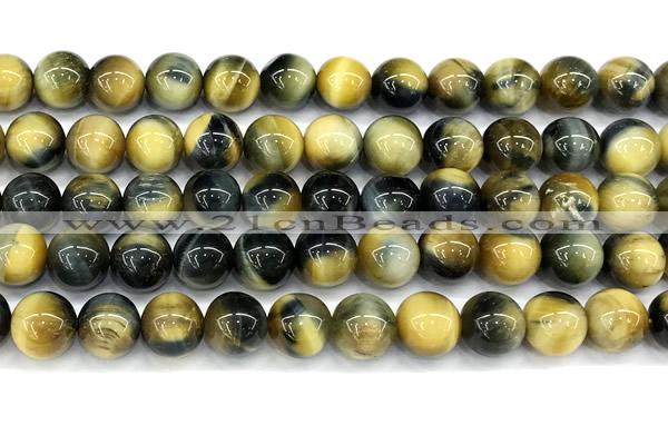 CTE2365 15 inches 10mm round golden & blue tiger eye beads