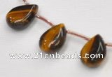 CTE24 teardrop 10*14mm yellow tiger eye beads Wholesale