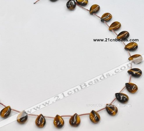 CTE24 teardrop 10*14mm yellow tiger eye beads Wholesale