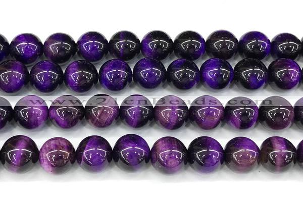 CTE2416 15 inches 12mm round purple tiger eye beads