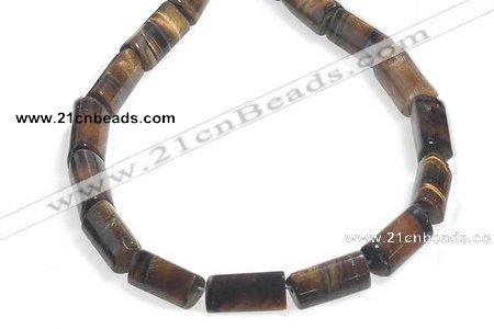 CTE29 10*20mm triangle column yellow tiger eye beads Wholesale