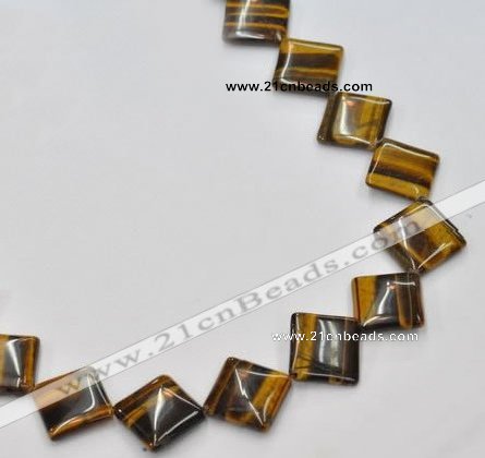 CTE30 15.5 inches 20*20mm diamond yellow tiger eye beads wholesale