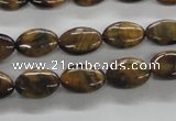 CTE301 15.5 inches 8*12mm oval yellow tiger eye gemstone beads