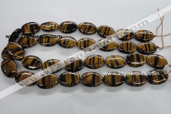 CTE303 15.5 inches 18*25mm oval yellow tiger eye gemstone beads