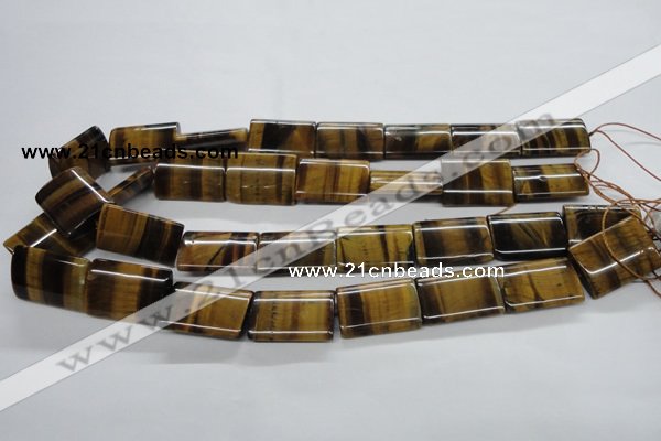 CTE312 15.5 inches 18*25mm flat tube yellow tiger eye gemstone beads