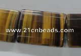 CTE317 15.5 inches 25*35mm faceted rectangle yellow tiger eye beads