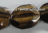 CTE324 15.5 inches 25*35mm freeform yellow tiger eye gemstone beads