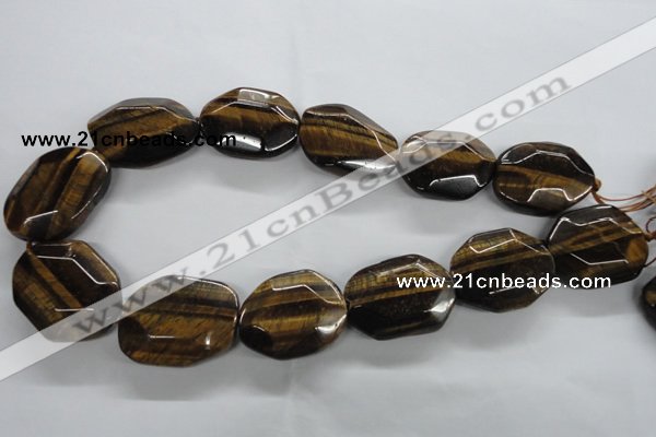 CTE324 15.5 inches 25*35mm freeform yellow tiger eye gemstone beads