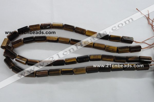 CTE330 15.5 inches 8*16mm faceted column yellow tiger eye gemstone beads