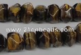 CTE336 15.5 inches 8*12mm faceted nuggets yellow tiger eye gemstone beads