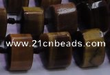 CTE340 11*15*15mm faceted triangle yellow tiger eye beads