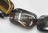 CTE39 15.5 inches 15*20mm rectangle blue tiger eye beads wholesale