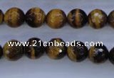 CTE423 15.5 inches 10mm faceted round yellow tiger eye beads