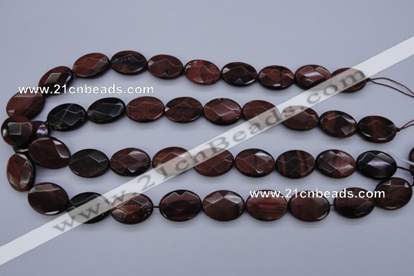 CTE462 15.5 inches 15*20mm faceted oval red tiger eye beads