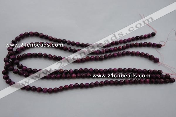 CTE471 15.5 inches 6mm faceted round red tiger eye beads wholesale