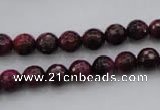 CTE472 15.5 inches 8mm faceted round red tiger eye beads wholesale