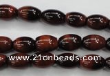 CTE51 15.5 inches 8*12mm rice red tiger eye gemstone beads