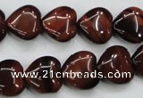 CTE52 15.5 inches 14*14mm heart red tiger eye gemstone beads