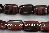 CTE55 15.5 inches 12*16mm rectangle red tiger eye gemstone beads