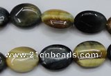 CTE570 15.5 inches 13*17mm oval golden & blue tiger eye beads