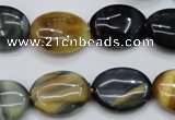 CTE571 15.5 inches 15*20mm oval golden & blue tiger eye beads