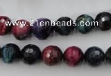 CTE582 15.5 inches 8mm faceted round colorful tiger eye beads