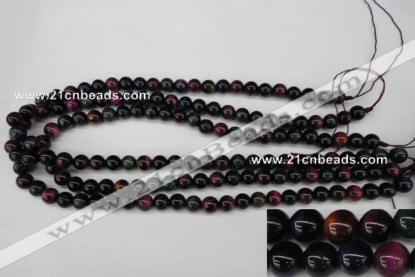 CTE592 15.5 inches 8mm round colorful tiger eye beads wholesale